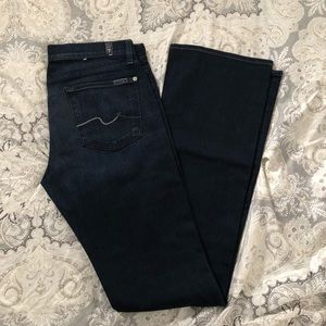 7 For All Mankind Dark Blue Bootcut Jeans